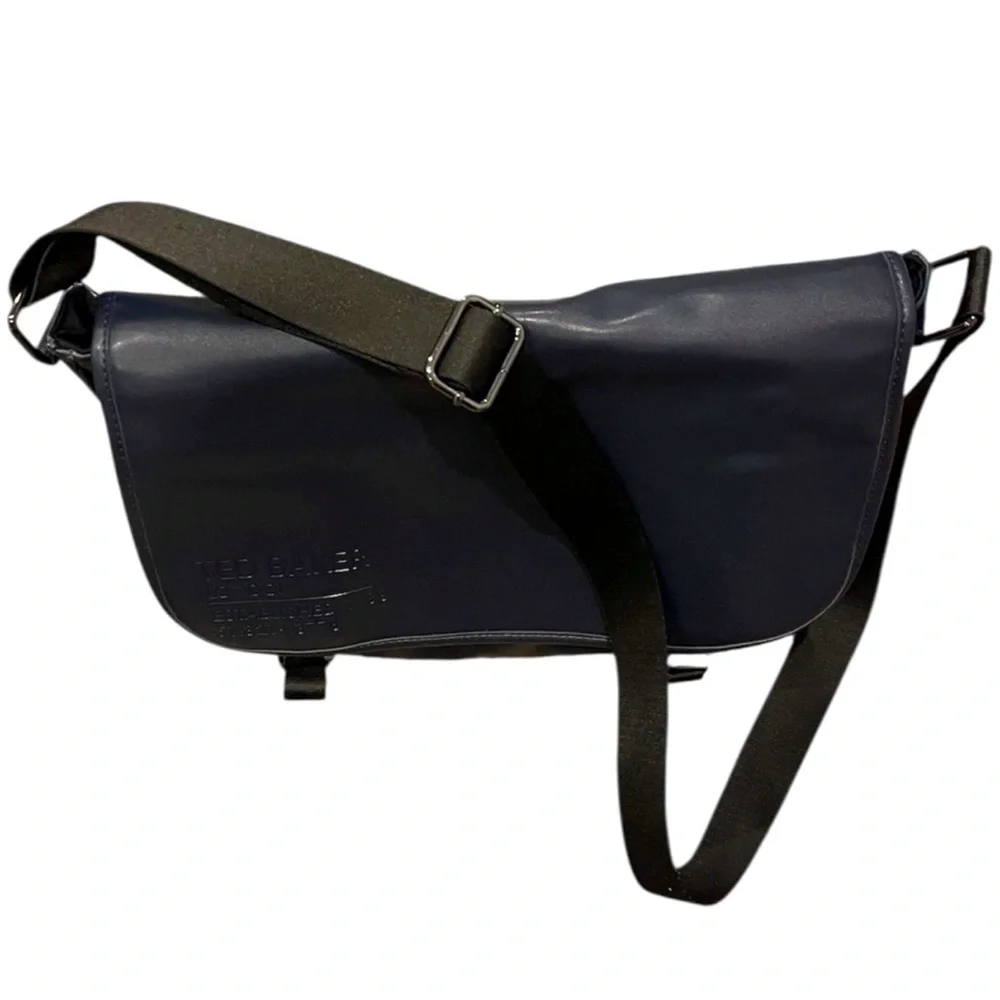 Ted Baker London Messenger Laptop Crossbody Shoulder Bag Briefcase Navy